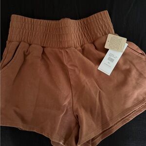 Spiritual Gangster High Waist Tan Shorts